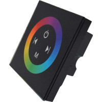 RGB Контроллер с клеммами черный 12A DC12-24V - Сенсорная панель 4 кнопки